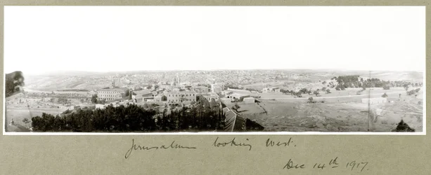 Jerusalem Blick nach Westen, 14. Dezember 1917